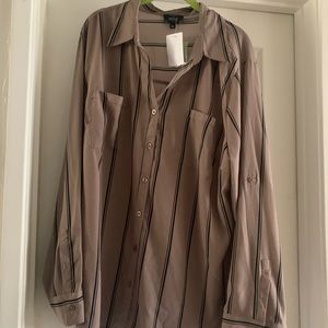 Perch button front blouse